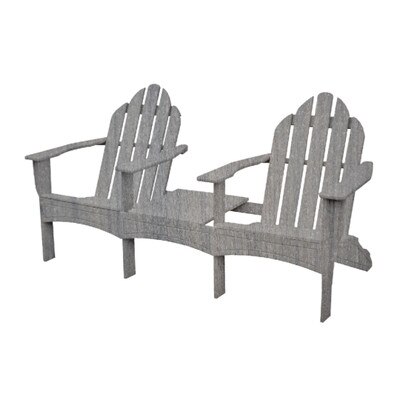 Double Adirondack Coastal Gray